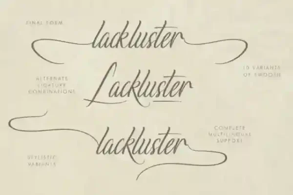 Lackluster Font Calligraphy - Image 6