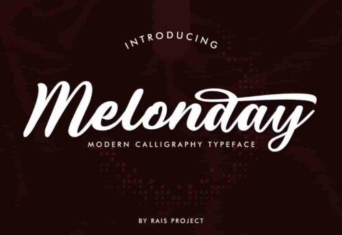 Melonday calligraphy Font