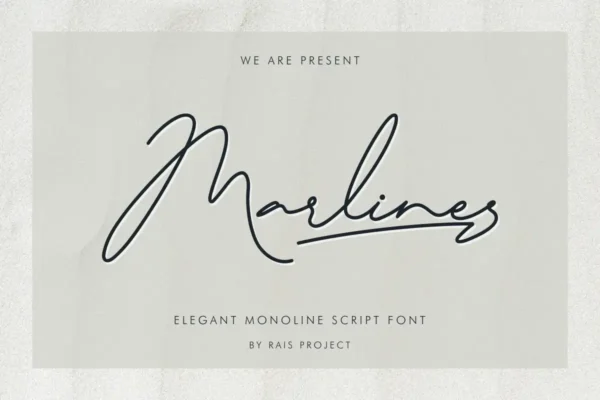 Marlines Signature Font