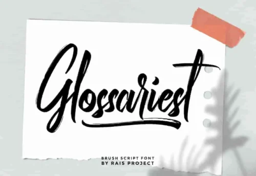 Glossariest brush Font