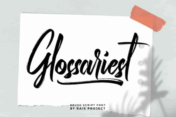 Glossariest brush Font
