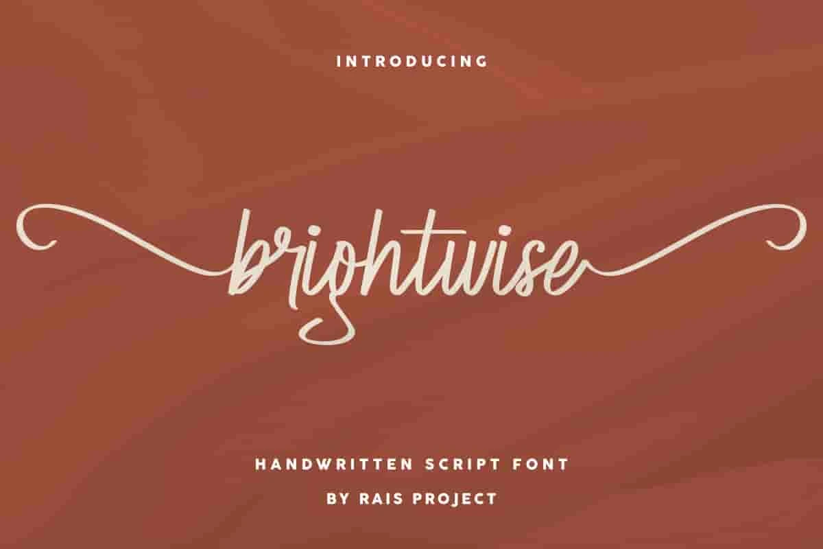 Brightwise Signature Font