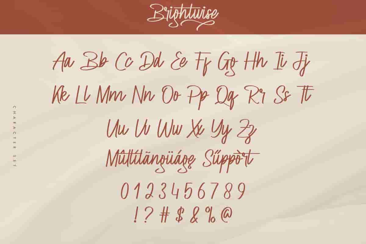 Brightwise Signature Font - Image 7