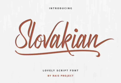 Slovakian Calligraphy Font