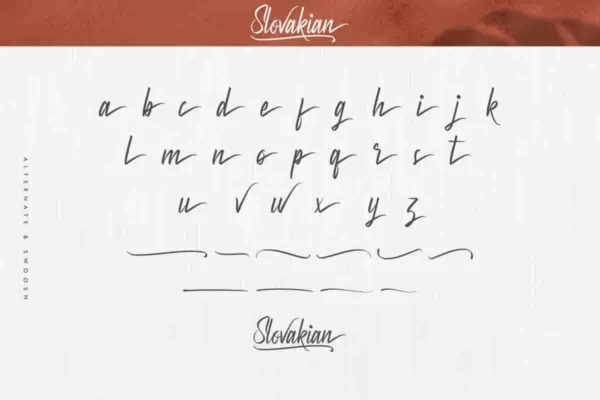 Slovakian Calligraphy Font - Image 7