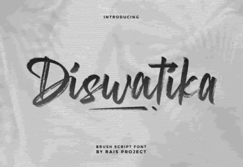 Diswatika Brush Font