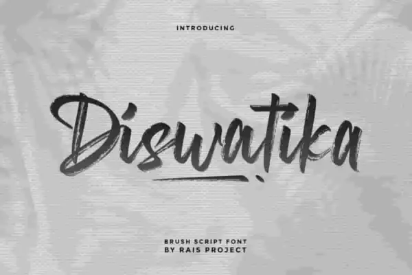 Diswatika Brush Font