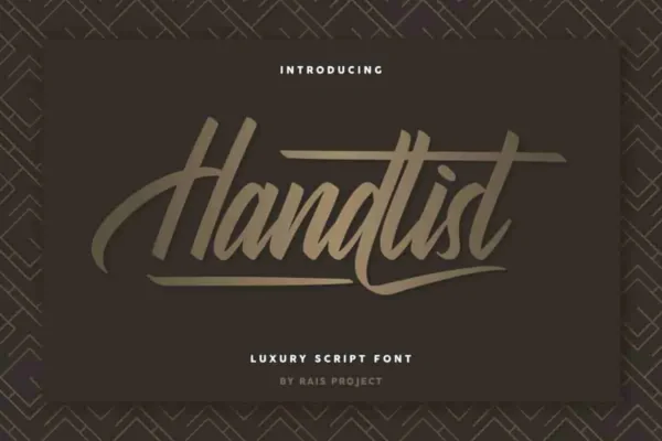 Handlist Calligraphy Font