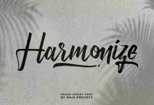 Harmonize calligraphy Font