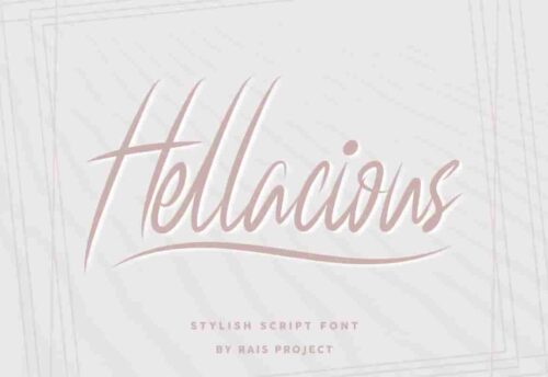 Hellacious calligraphy Font