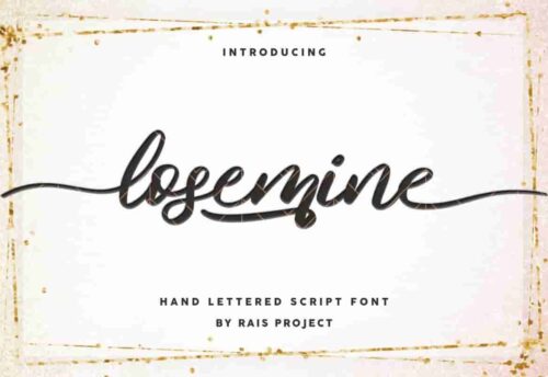 Losemine Calligraphy Font