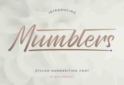 Mumblers Calligraphy Font