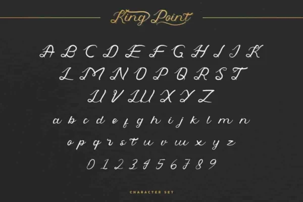 King Point Calligraphy Font - Image 4