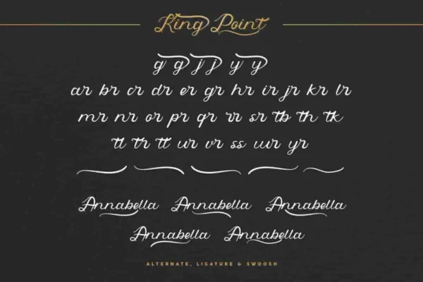 King Point Calligraphy Font - Image 8