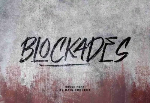 Blockades Brush Font