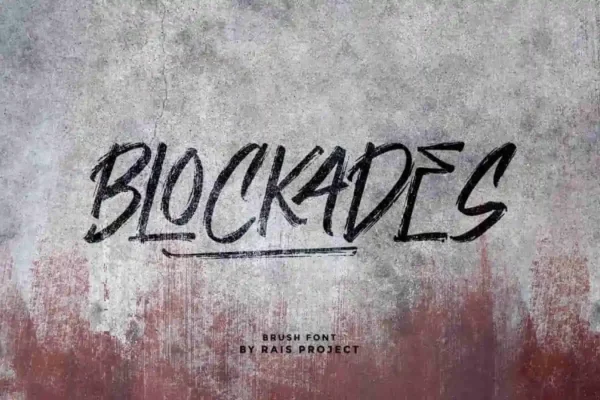 Blockades Brush Font