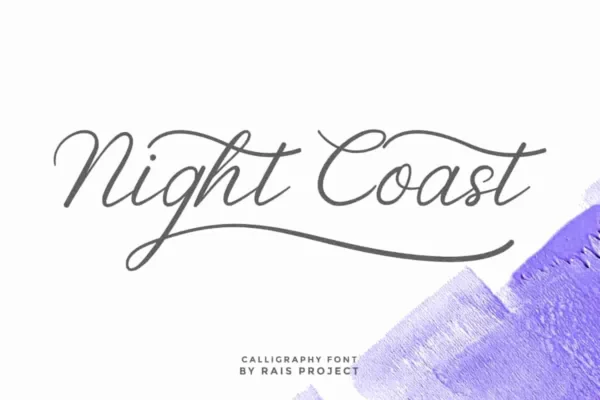 Nightcoast calligraphy Font