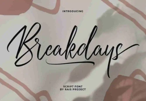 Breakdays Handwriting Font