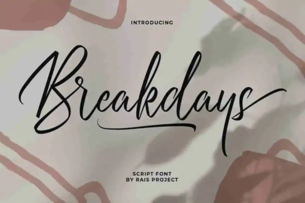Breakdays Handwriting Font