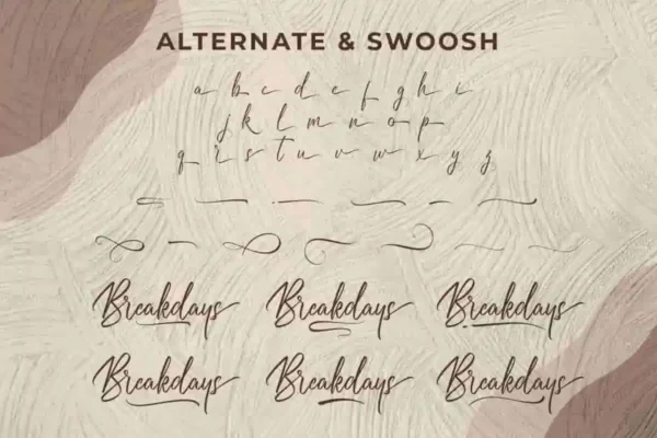 Breakdays Handwriting Font - Image 7