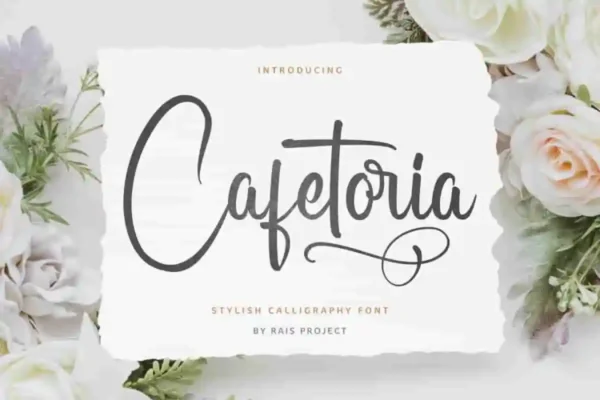 Cafetoria calligraphy Font