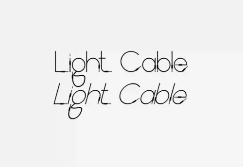 Light Cable Display Font