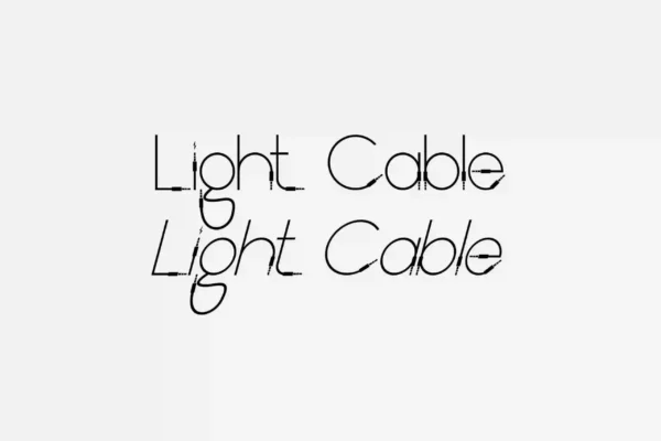 Light Cable Display Font