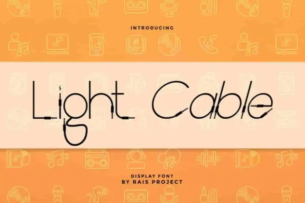Light Cable Display Font - Image 3