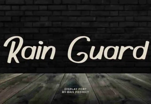 Rain Guard handwriting Font