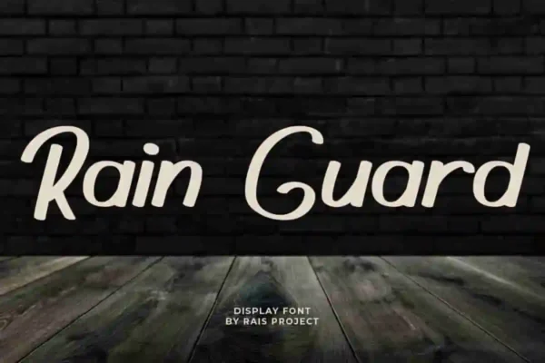 Rain Guard handwriting Font