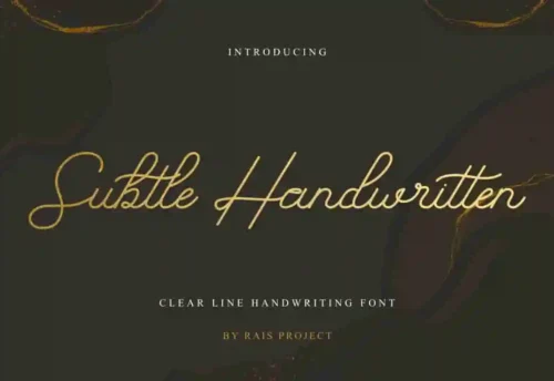Subtle Handwritten Monoline Font