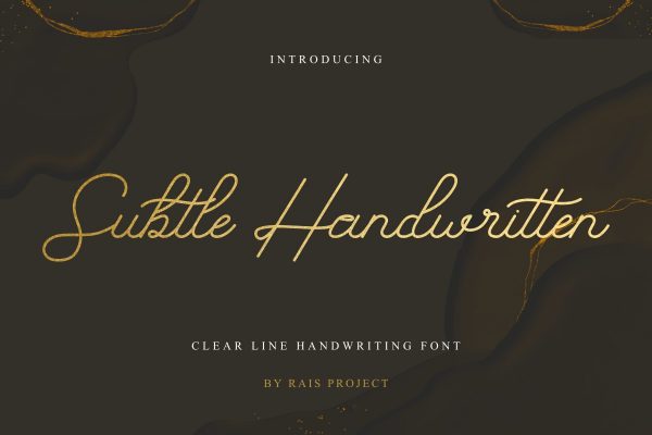 Subtle Handwritten Monoline Font by Rais Project Studio