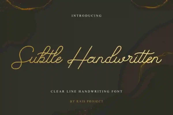 Subtle Handwritten Monoline Font