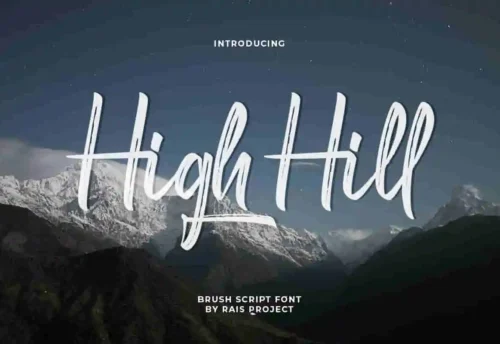 High Hill Brush Font