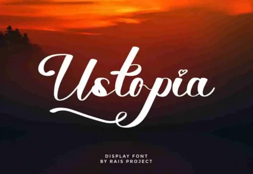 Ustopia calligraphy Font