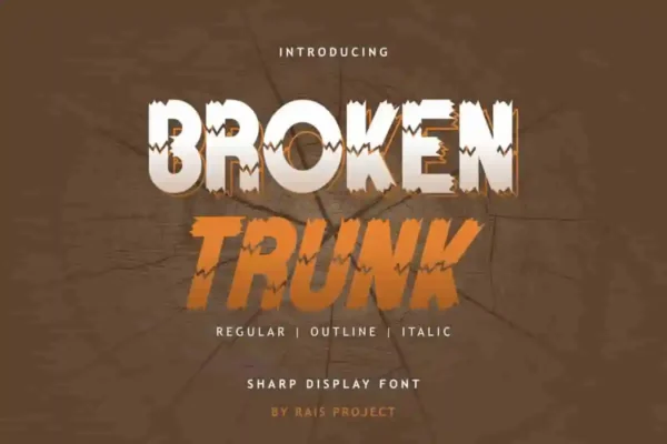Broken Display Trunk Font