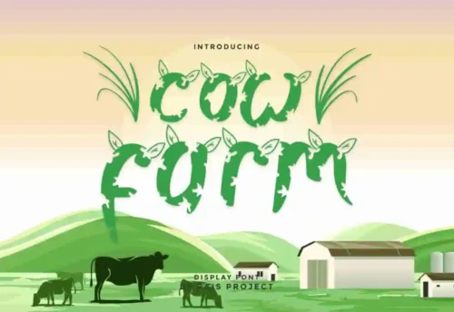Cow Farm Display Font