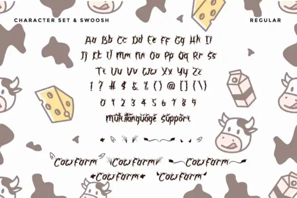 Cow Farm Display Font - Image 4