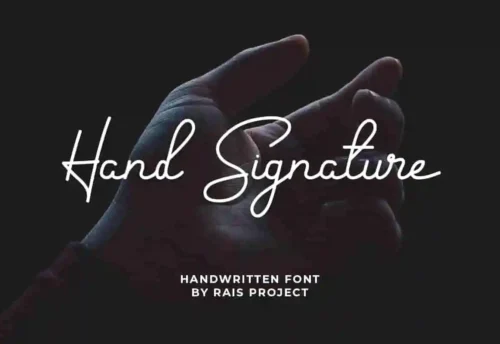 Hand Signature Font