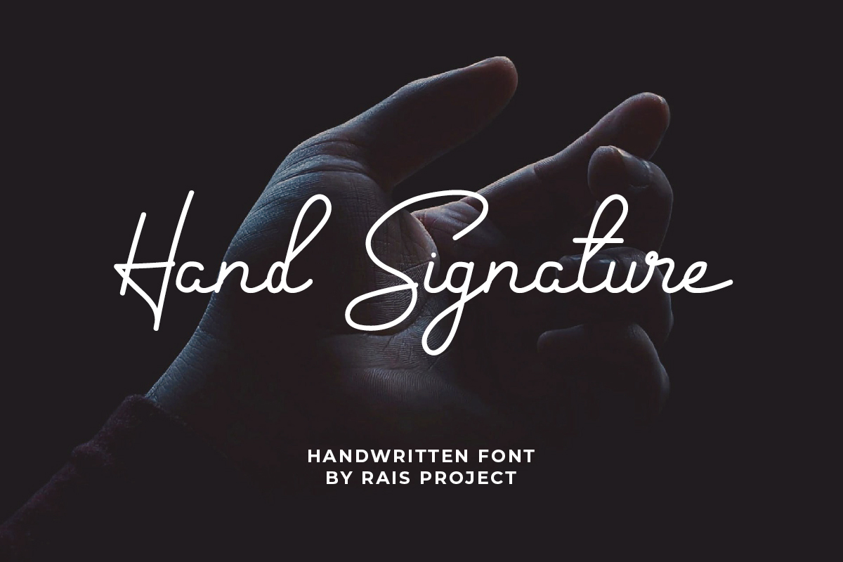 Hand Signature Font by Rais Project Studio