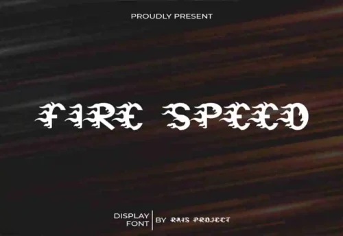 Fire Speed Display Font