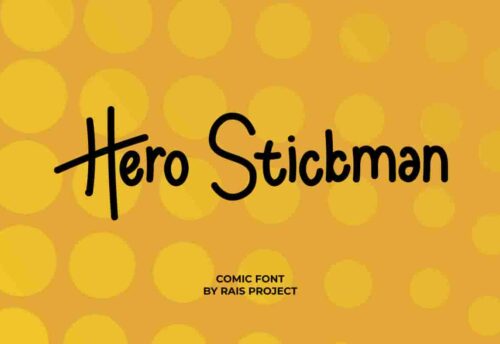 HeroStickman Sans Serif Font