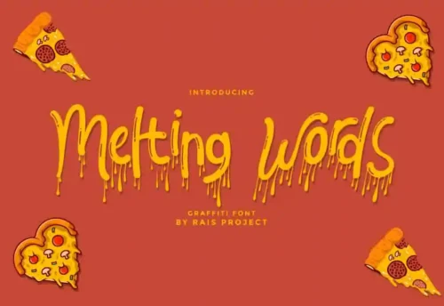 Melting Words Graffiti Font