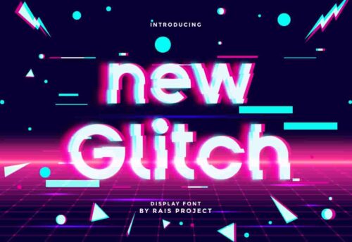 New Glitch Display Font