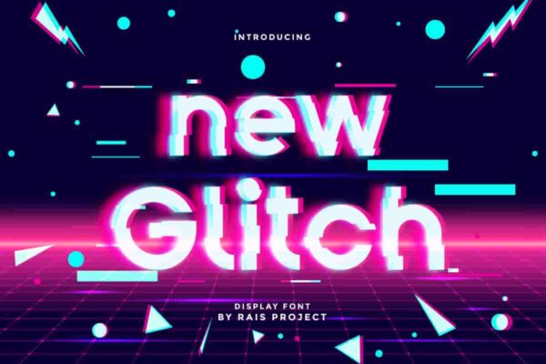New Glitch Display Font