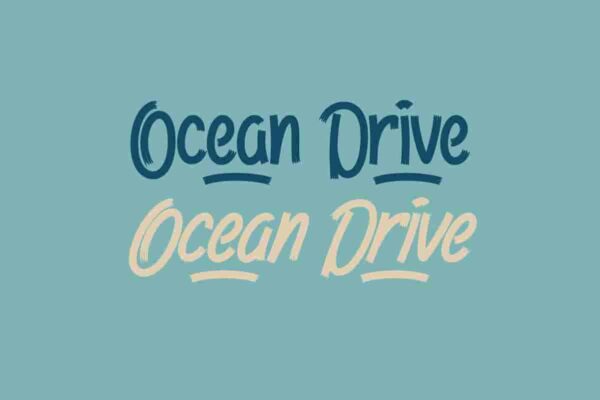 Ocean Drive Brush Font