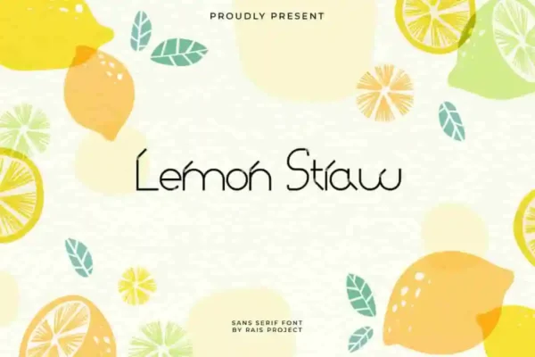 Lemon Straw Display Font