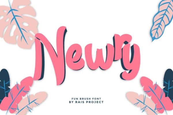 Newry Fun Brush Font - Image 2