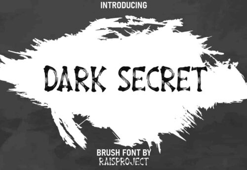 Dark Secret Font Brush