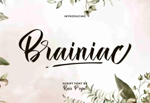Brainiac Calligraphy Font